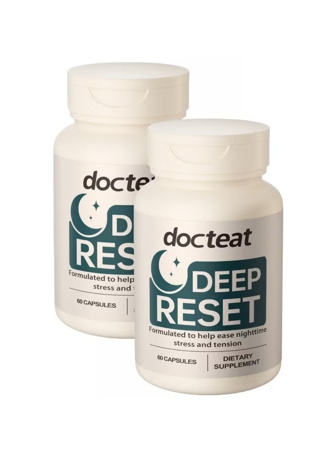 docteat 2*PACKS Nighttime Deep Relax Capsules, Relieve Stress and Tension, Dietary Supplement 60 Capsules*2 - Image 1